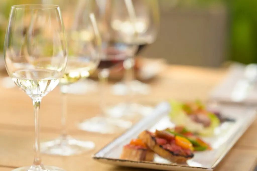 Cakebread Experience table setting: Wine & Food Pairing
