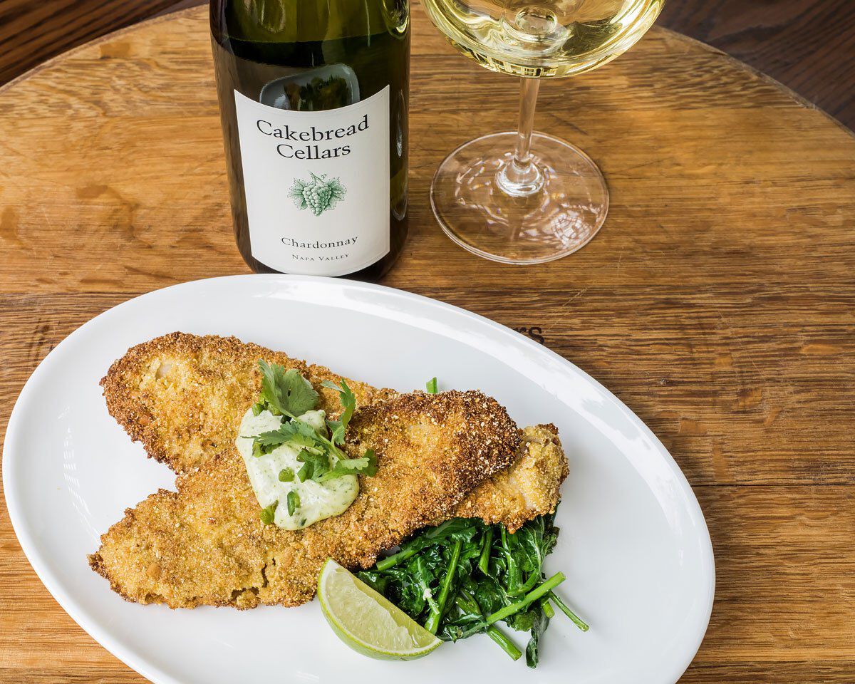 Pumpkin Seed-Crusted Petrale Sole with Cilantro Lime Aioli &amp; Roasted Jalapenos