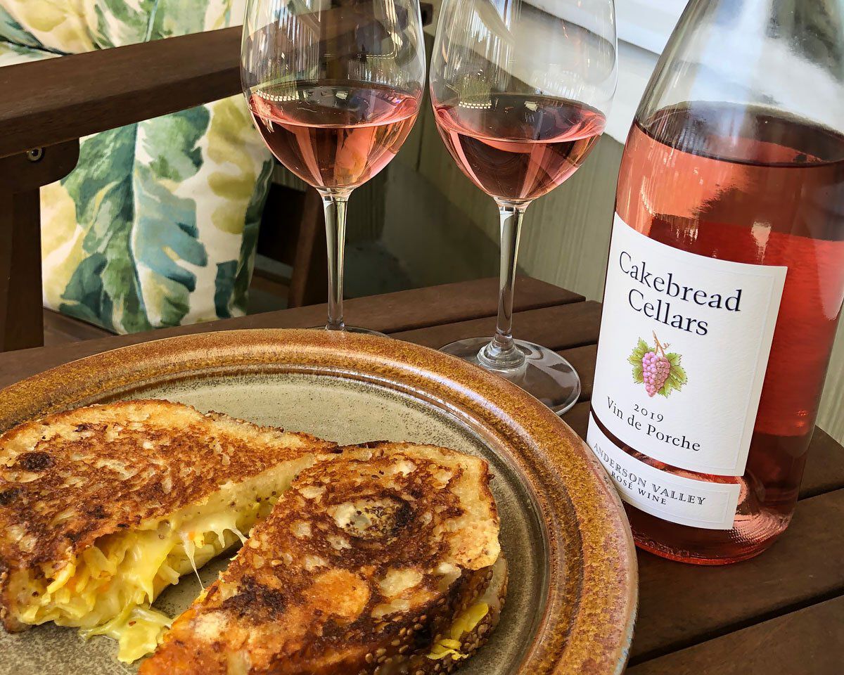 Grilled Cheese Sandwich with Pt. Reyes Farmstead Toma, Pickled Golden Beet Slaw &amp; Whole Grain Mustard