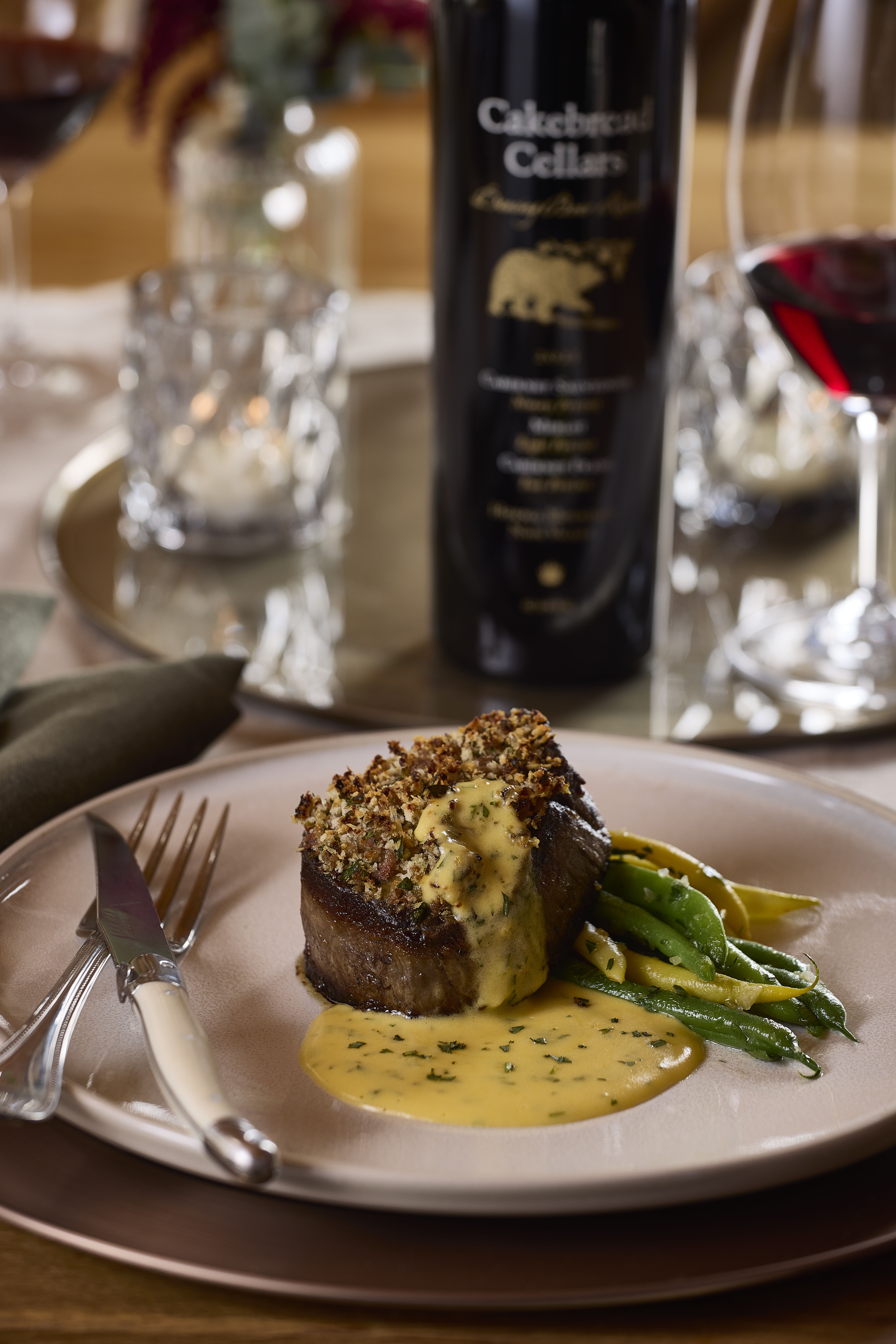 Bacon-Horseradish Crusted Filet Mignon